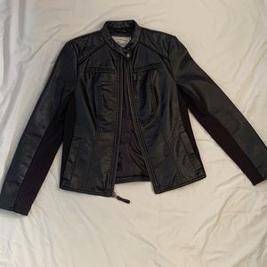 Brown leather jacket